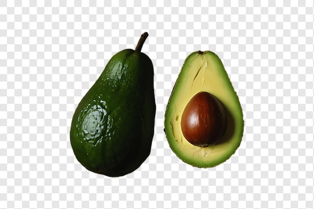 PSD avocado with a half of avocado cut out