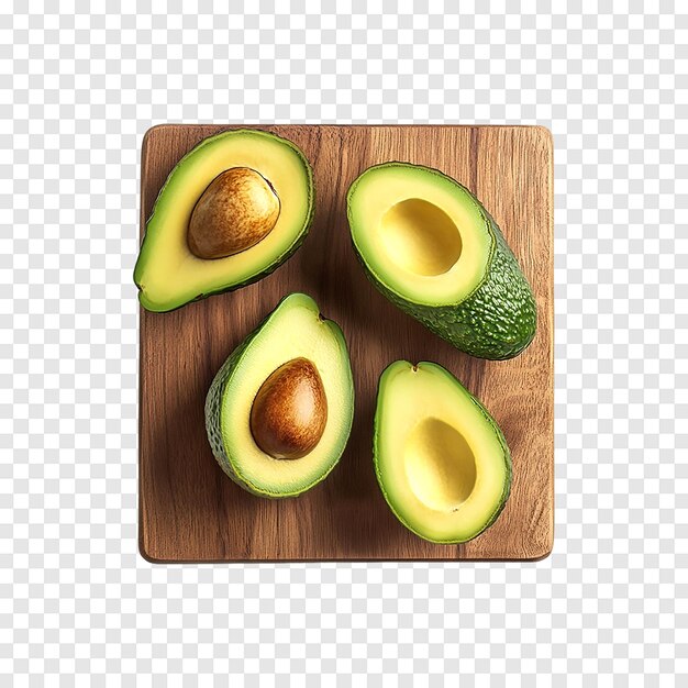 PSD avocados isolated on a transparent background