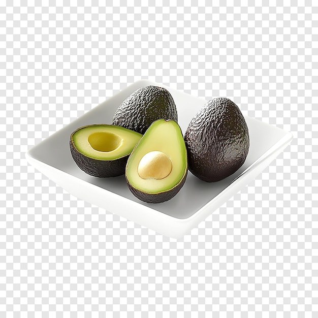 PSD avocados isolated on a transparent background