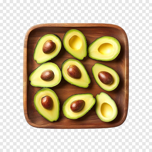 PSD avocados isolated on a transparent background