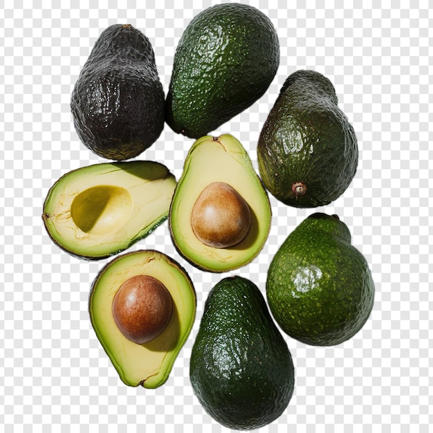 avocados on a transparent background