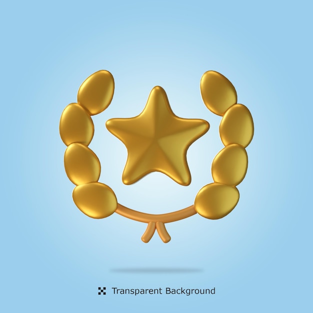 Award 3d icon illustration