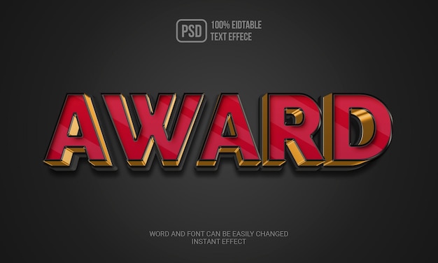 Award text style effect