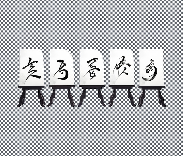 PSD awesome chinese calligraphy isolated on transparent background