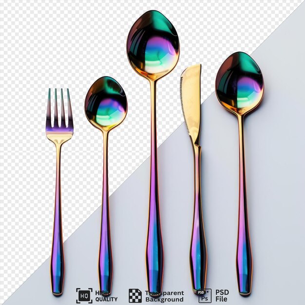 awesome cutlery set isolated on a transparent background png