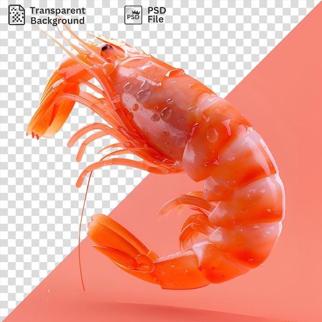 awesome juicy grilled shrimp on a pink background