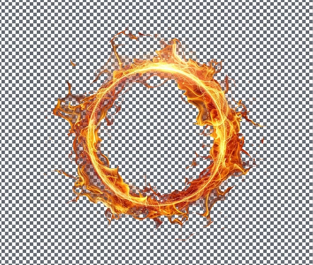 PSD awful cartoon fire elements isolated on transparent background