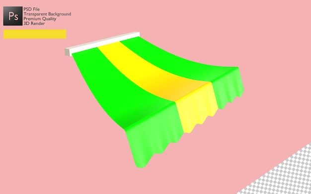 Awning 3d illustration design