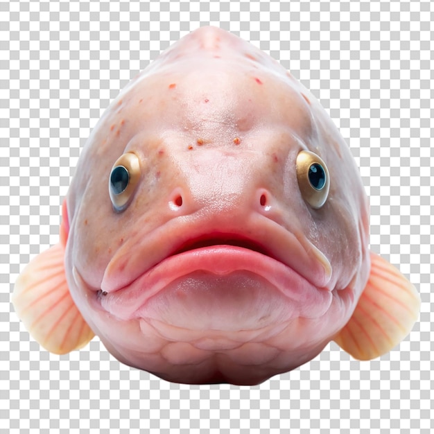 PSD axolotl with translucent skin on transparent background