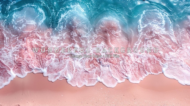 Azure Waves on a Pink Sand Beach