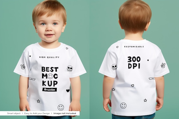 Babies Tshirt Mockup Front and Back