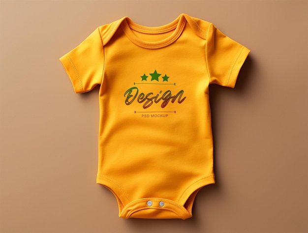 Baby bodysuit mockup PSD