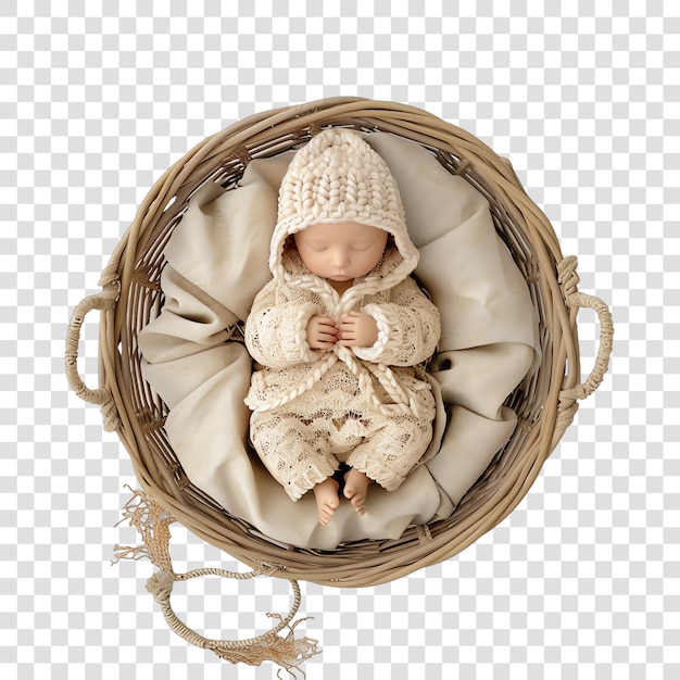 PSD baby boho style realitic isolated on transparent background