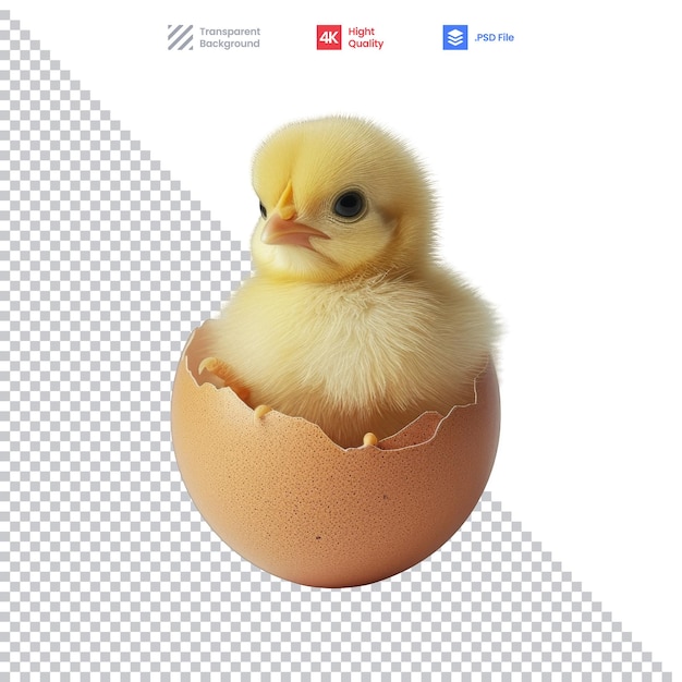 Baby Chicken Inside Hatched Egg