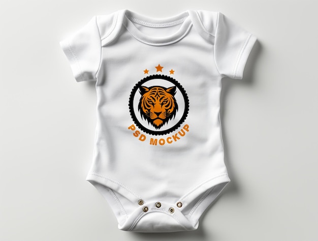 Baby cute bodysuit mockup PSD