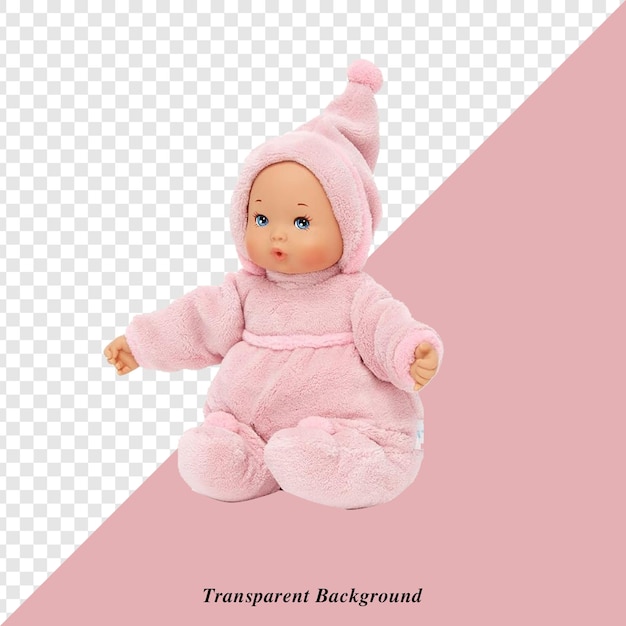 PSD baby doll with transparent background