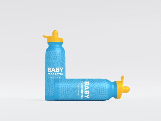 Baby feeder bottle mockup