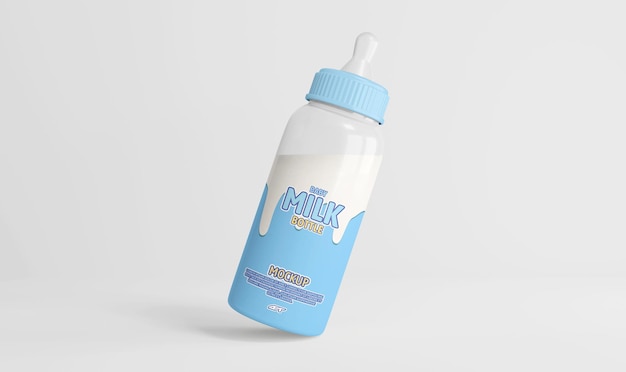 Baby milk bottle mockup design