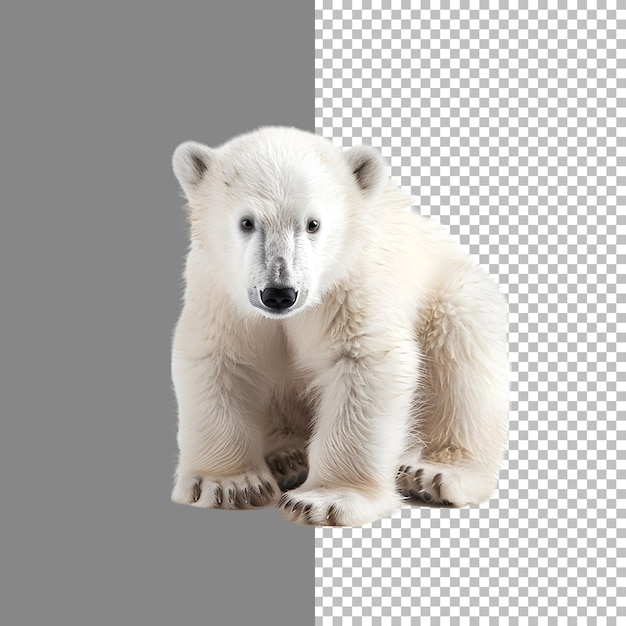 baby Polar Bear Isolated on transparent background