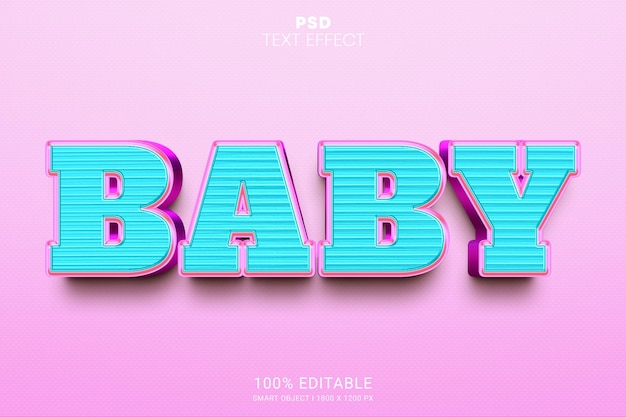 Baby PSD Editable Text Effect Design