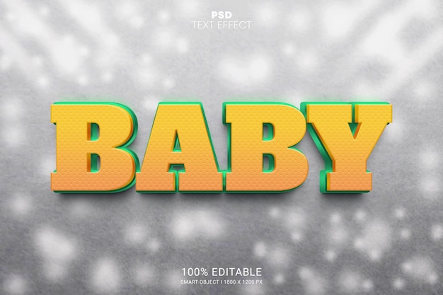 Baby PSD Editable Text Effect Design