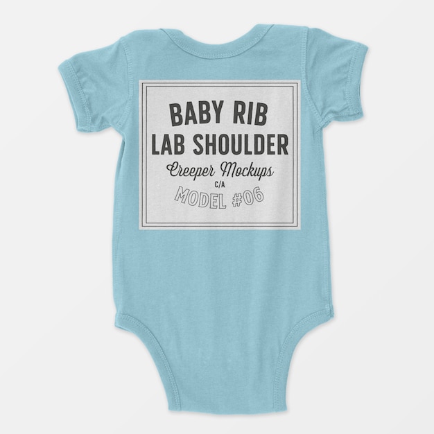 Baby rib lap shoulder creeper mockup 