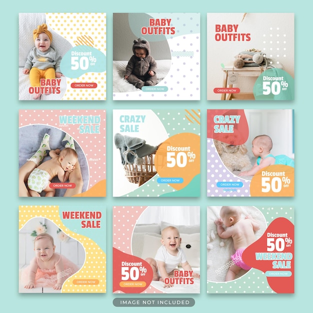 Baby shop social media posts