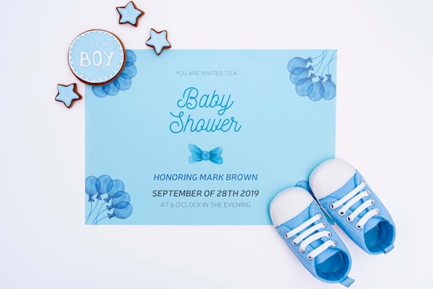 Baby shower invitation for boy