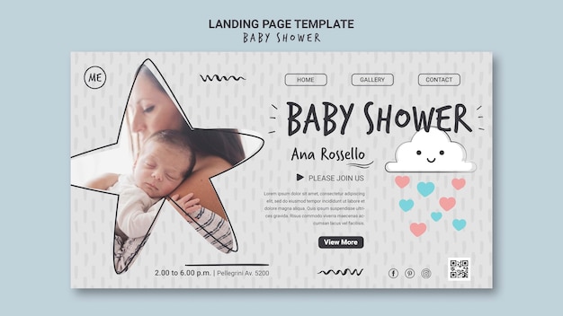 Baby shower landing page