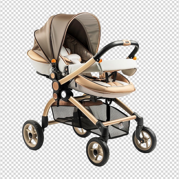 Baby stroller isolated on transparent background