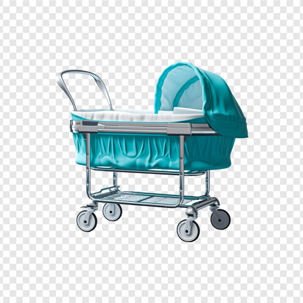 PSD baby stroller isolated on transparent background