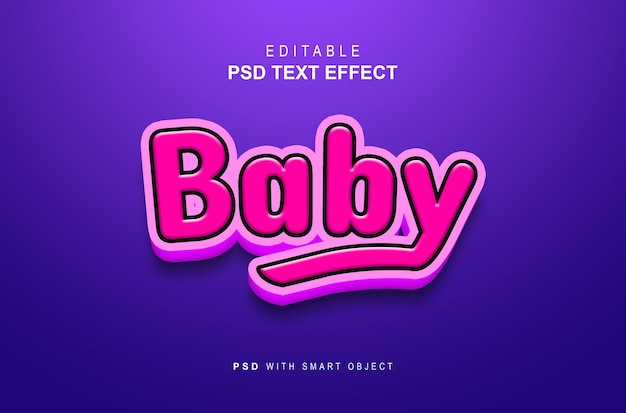 Baby style text effect