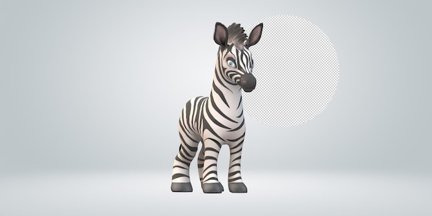 Baby Zebra isolated on a Transparent Background