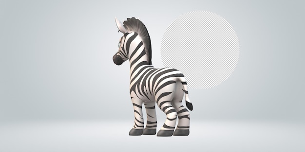 Baby Zebra isolated on a Transparent Background