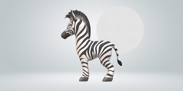 Baby Zebra isolated on a Transparent Background