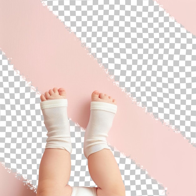 PSD a babys feet are on a pink background with a pink background