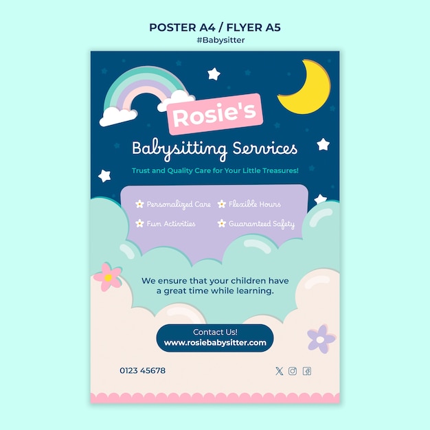 PSD babysitter template design