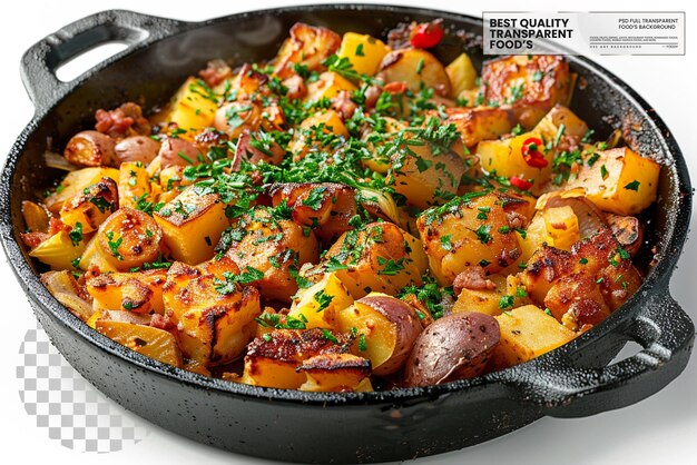 Bacalhau a Bras Portuguese influenced Brazilian dish on transparent background