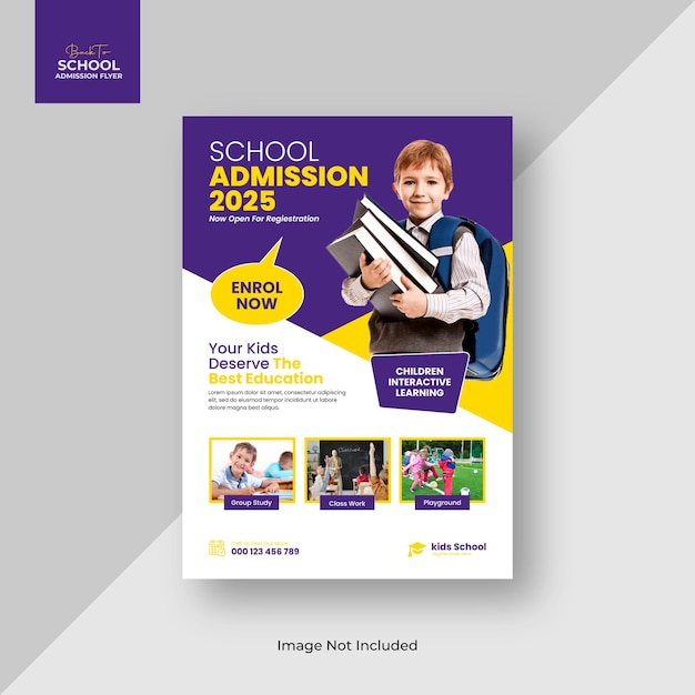 PSD back to school admission flyer design