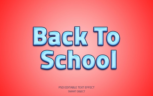 Back to school editable text effect