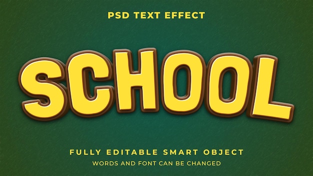 Back to school editable text effect