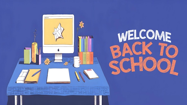 Back to school facebook banner template