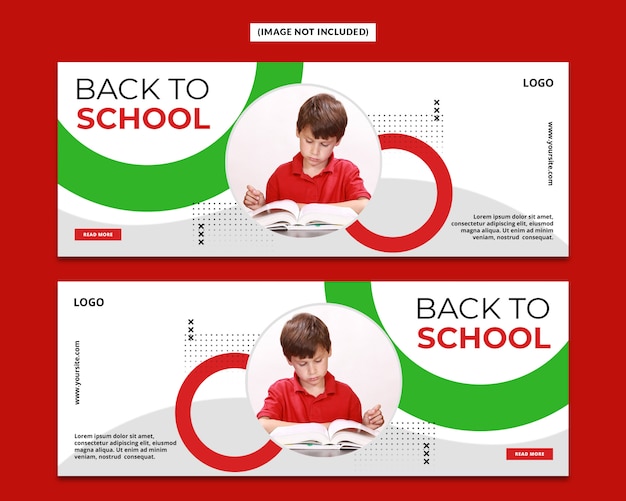 PSD back to school facebook cover page template psd