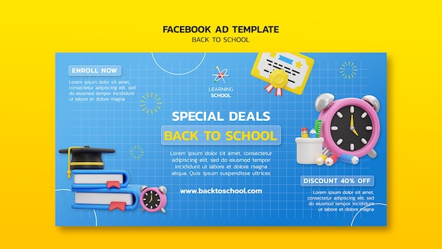 PSD back to school facebook template