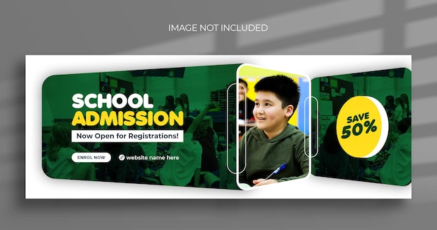 PSD back to school facebook timeline cover and web banner template