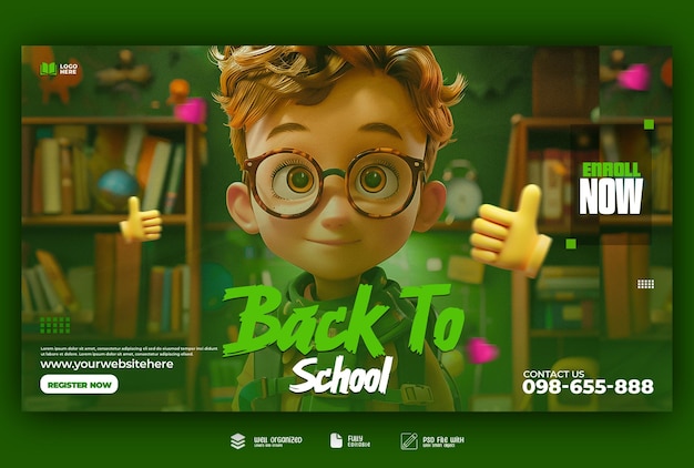 Back to school free Banner design