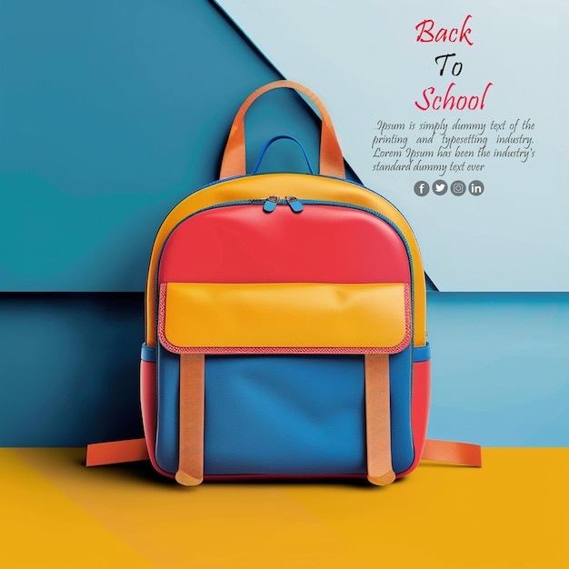 PSD back to school illustration