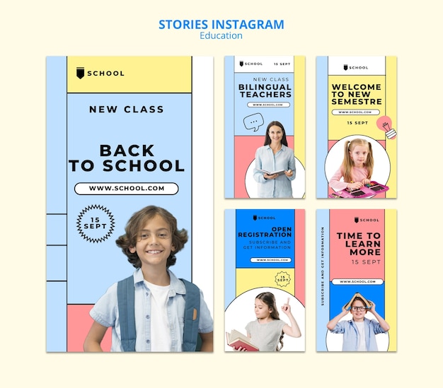 Back to school instagram stories collection