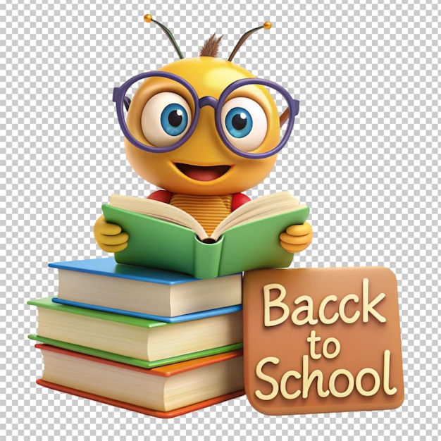 back to school little bookworm