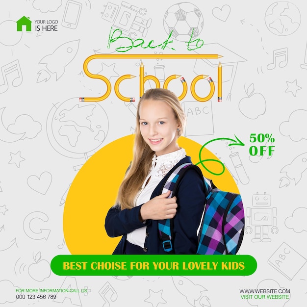 back to school mockup template